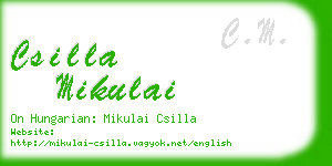 csilla mikulai business card